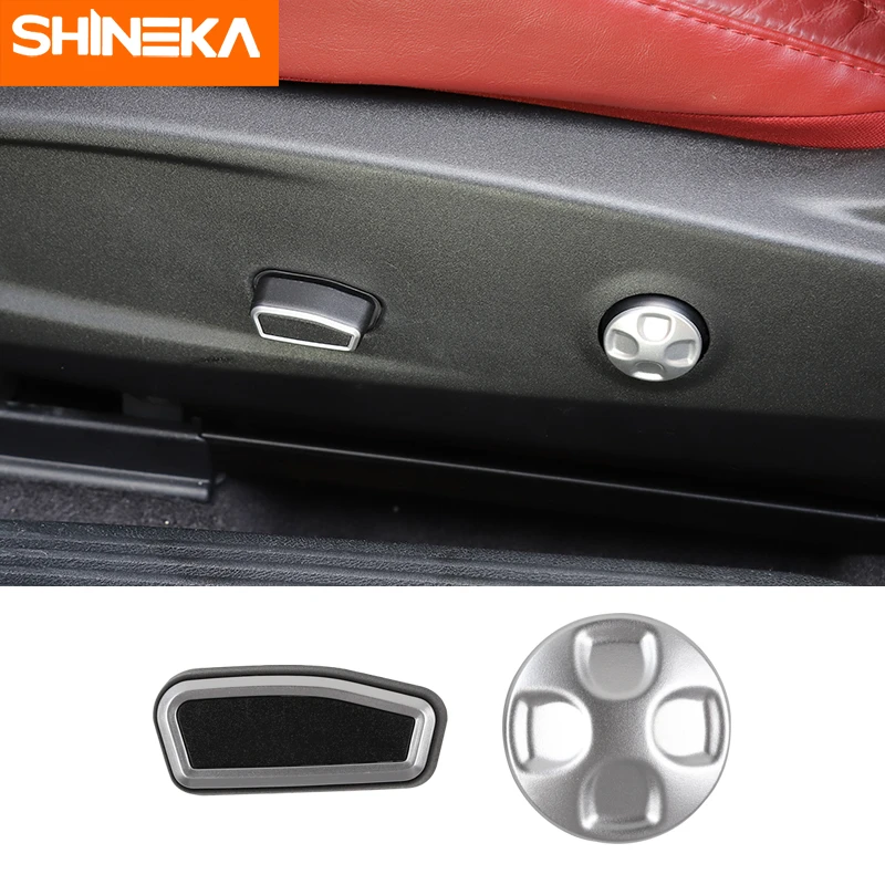 

SHINEKA Interior Mouldings For Dodge Challenger 2014+ Car Seat Adjusting Knob Decoration Trim Cover Sticker For Dodge Challenger