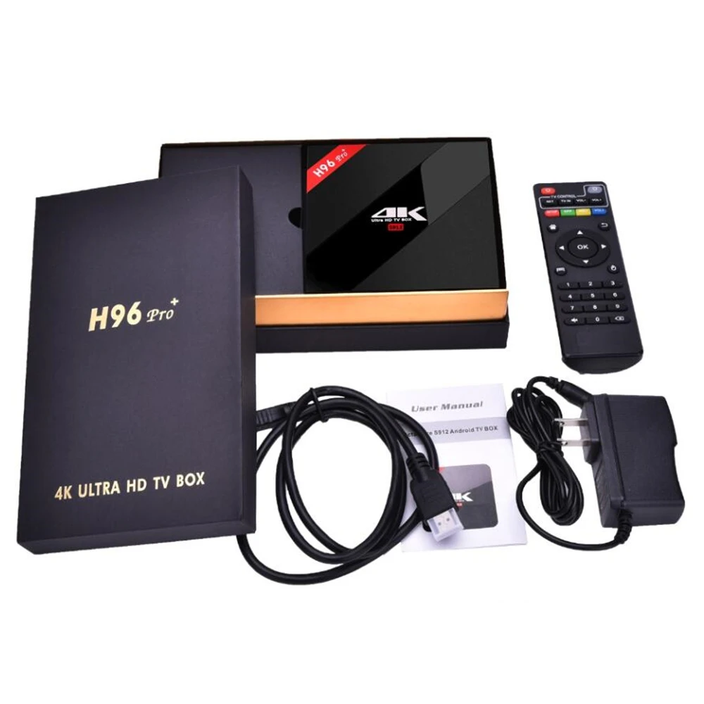 H96 PRO + Plus Smart TV Box Amlogic S912 Octa Mali-T820 Android 2G/16G 3G/32G Android 7.1 2.4G/5.8GHz Wifi IPTV Set Top Box