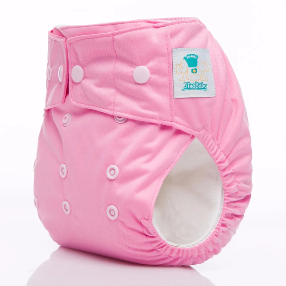 Buy JinoBaby AIO One Size Cloth Diaper Super Dry Baby Prefold Diaper Pink Girl