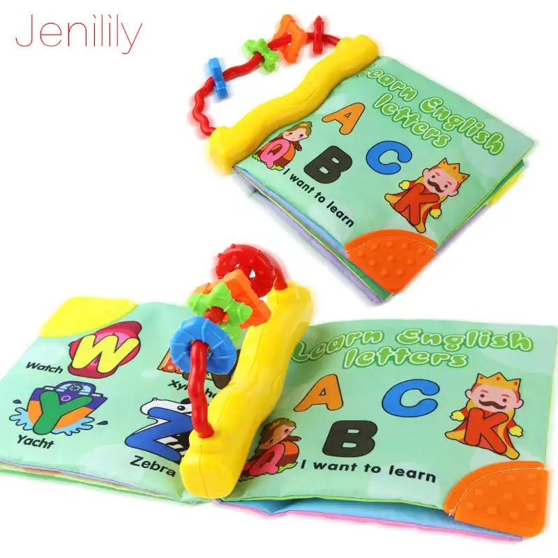 Jenily Livre En Tissu Doux Pour Bebe Lettre Avec Clochette Premier Livre D Apprentissage Et D Education Jouets Pour Enfants Cadeau Aliexpress