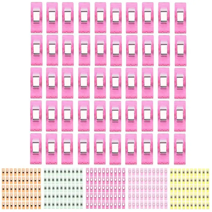 

50 PCS Clear Sewing Craft Quilt Binding Plastic Clips Clamps Pack Pinzas De Ropa Clothespins Clothes Holder#w