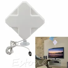 Long Range Усиленный Плоский Крытый HDTV Антенны УКВ Цифровой Аналоговый TV HD Главная