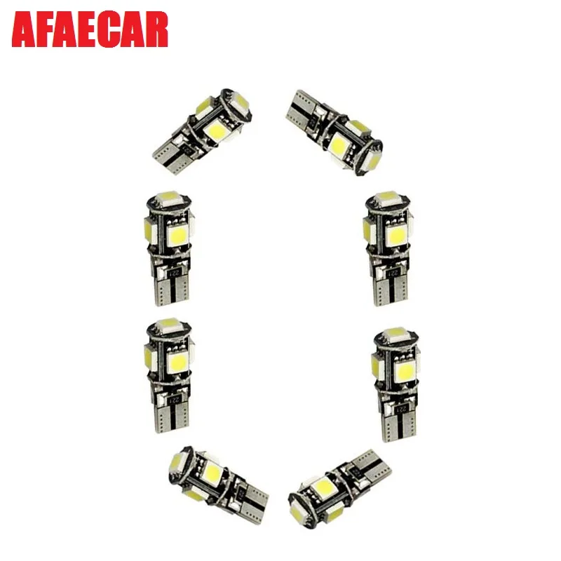 

AFAECAR 50Pcs T10 W5W led 5050 5SMD Canbus NO ERROR 12V Car Auto led