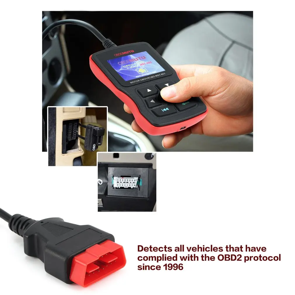 OBDEMOTO OBDII OBD2 MST 601 Автомобильный сканер неисправностей двигателя Авто