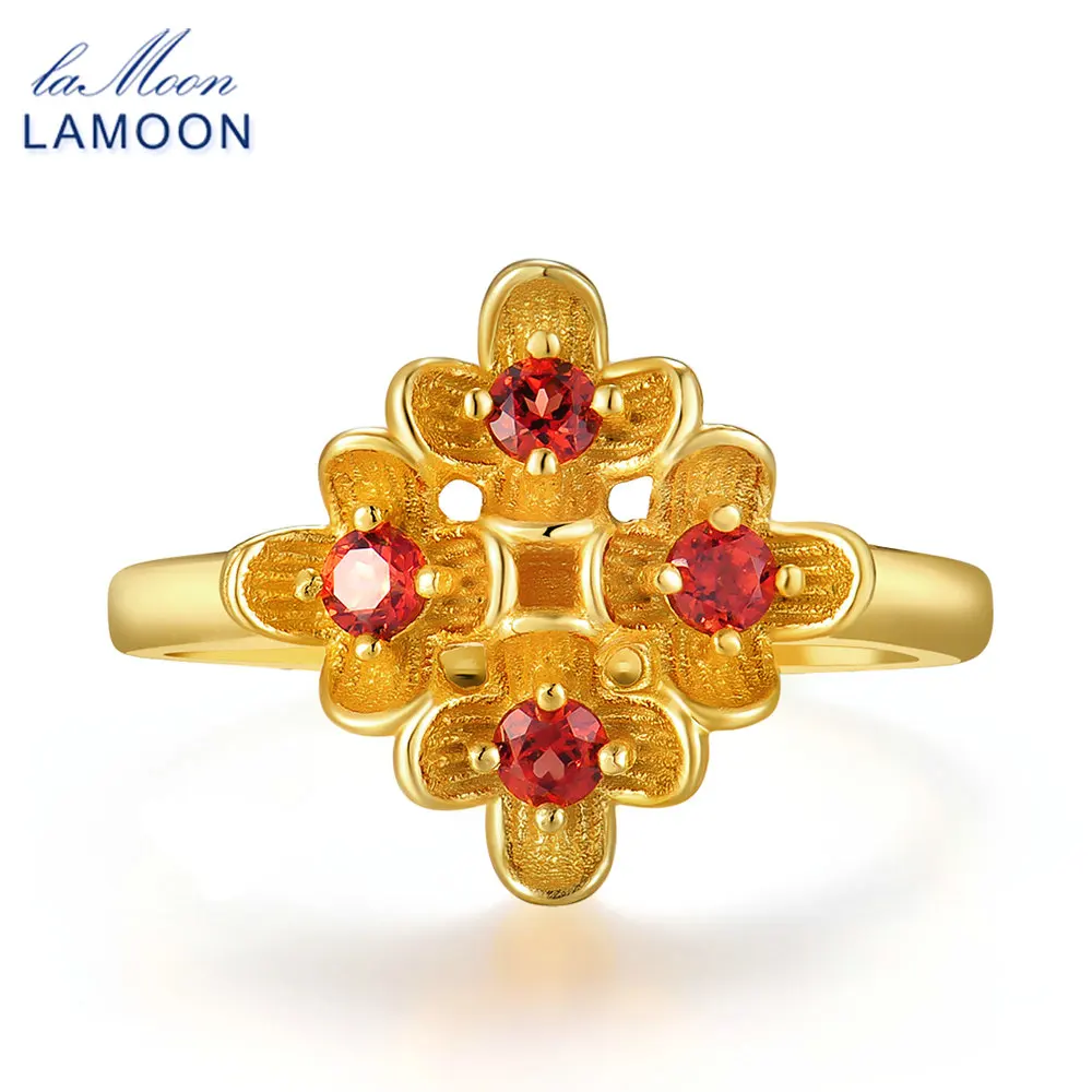 Carillon Hessonite - Anillo De Plata De Ley 925 Con Forma De