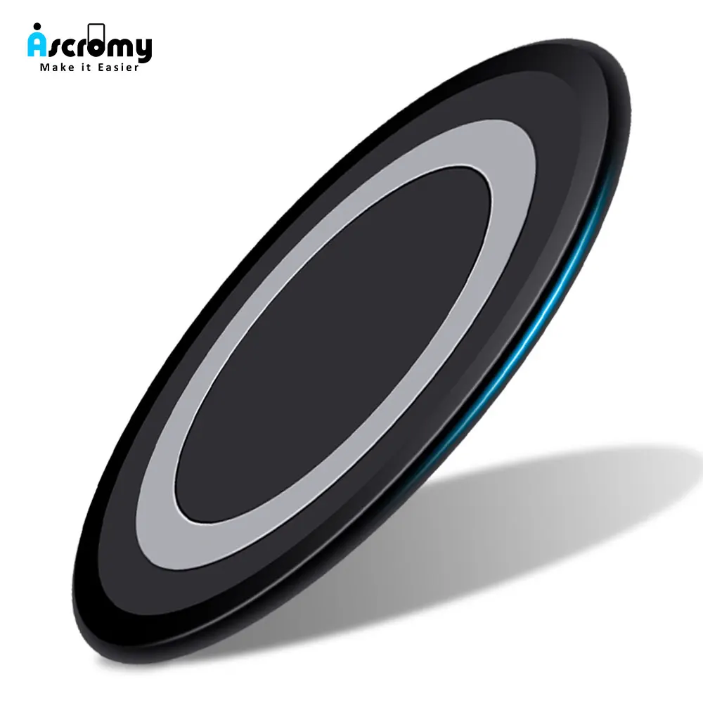 

Ascromy Qi Wireless Charger For iPhone X/XS Max XR 8 Plus Induction Fast Wireless Charging Pad 10W for Samsung S8 S9/S9+ Note 9