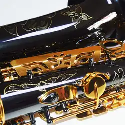 Новое поступление woens Alto Саксофоны черный Никель золото латунь деревянный Инструменты saxofone бемоль sax с случае