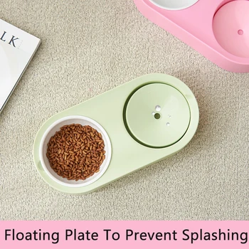 

Dog Water Bowl Floating Double Bowls Buoyancy Pet Dog Drinking Water Food Dual Bowl Feeder Dog Drinking Bottle Vehicle Carried