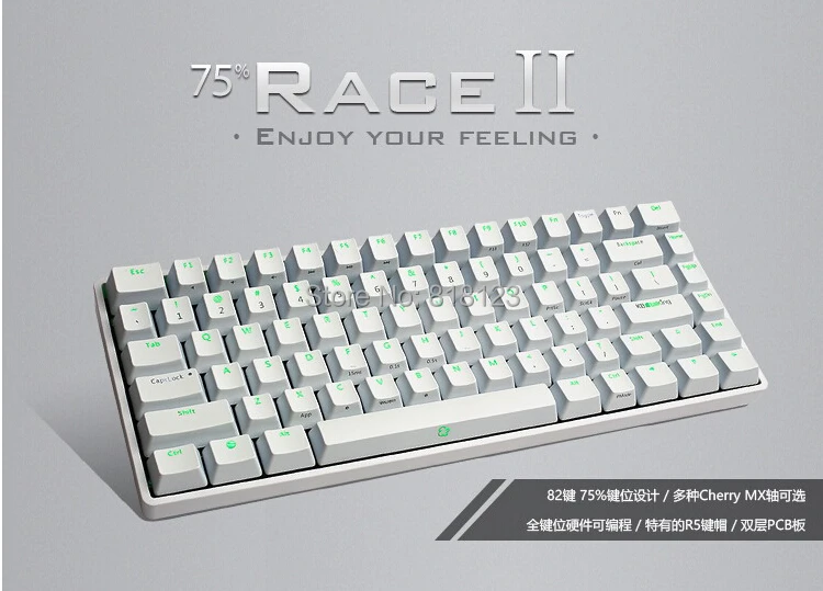 KBT RACE II 75 mechanical keyboard compact Kbtalking mini82 white KBT