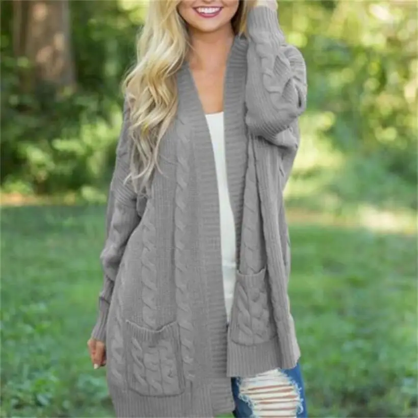 

women's clothing ladies spring autumn winter S-3XL big yards open stitch knitted sweater cardigans women casual sweaters coat