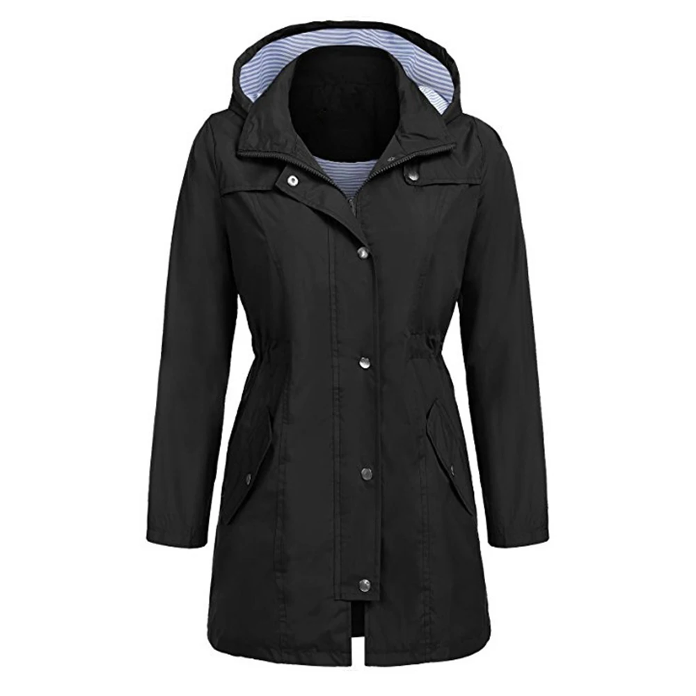Gothic Winter Coat F Or Women Long Sleeve Hooded Slim Outerwear Elastic Waist Fashion Autumn Button Zipper Trench Coats Gothic Winter Coat F Or Women Long Sleeve Hooded Slim Outerwear Elastic Waist Fashion Autumn Button Zipper Trench Coats