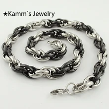 Plateado Plata al por mayor de Los Hombres Cadena Cuerda Collar 54 CM Cadena accesorios Body KN069