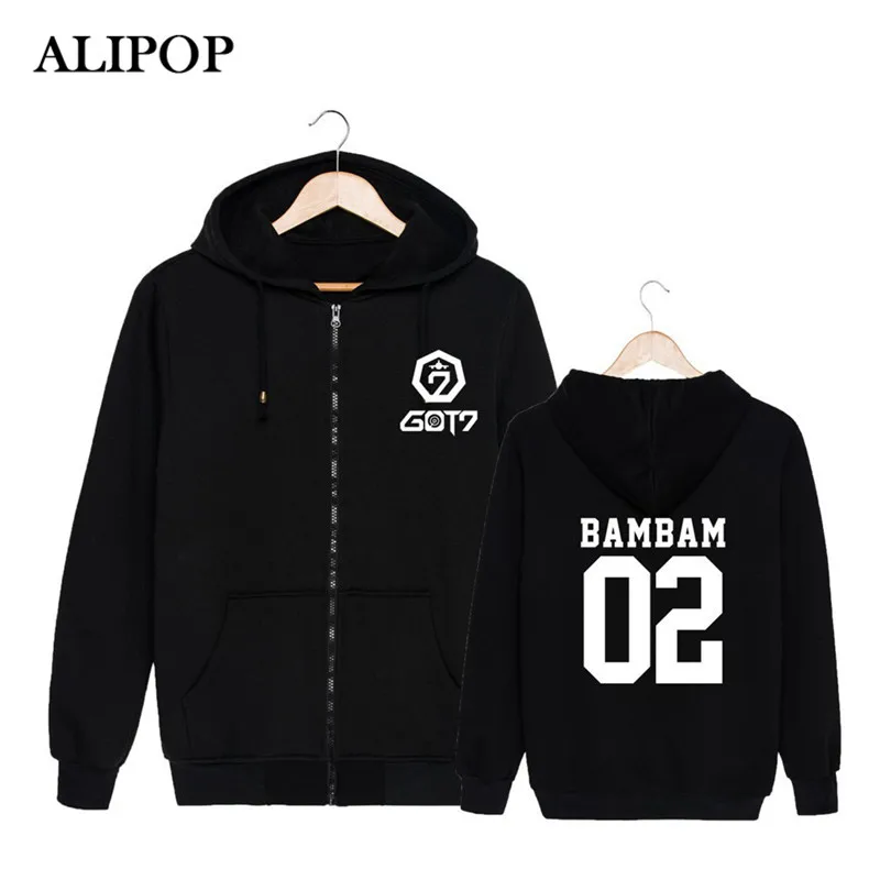 KPOP Korean Fashion GOT7 Meeting Album Concert Cotton Zipper Autumn