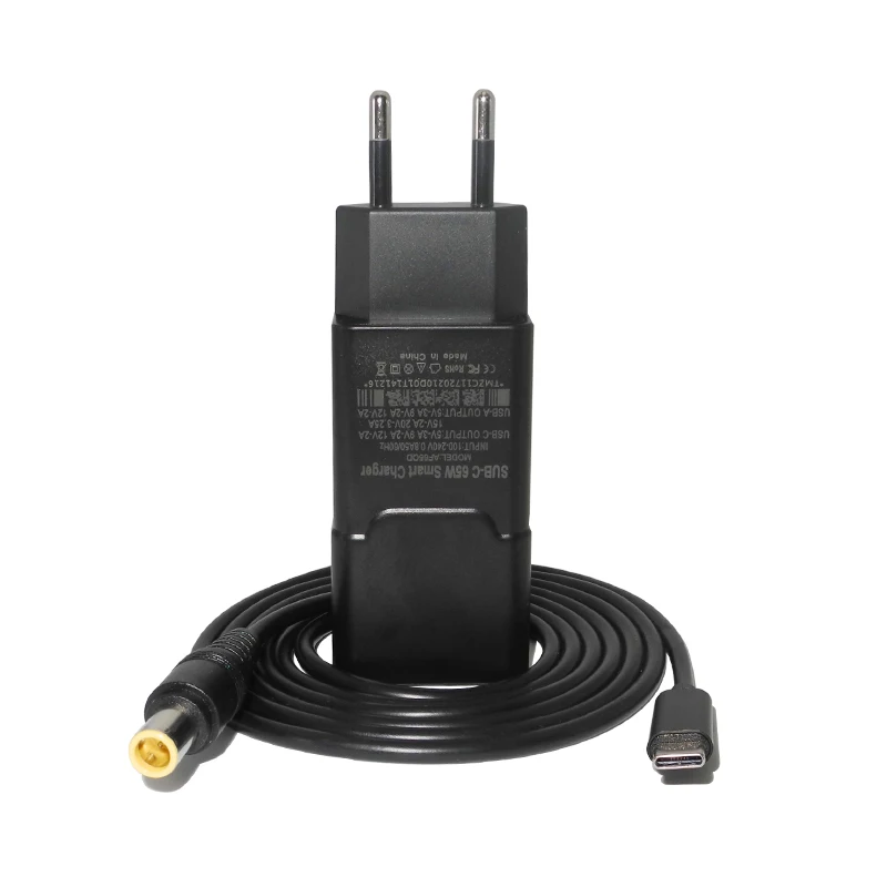 Зарядное устройство USB Type C 65 Вт 5 В зарядное 20 в 3 25 А блок питания для ноутбука Lenovo
