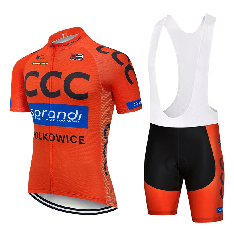team 2018 ORANGE C cycling jersey Bike shorts set MTB mens summer ropa