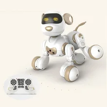 Обучающая игрушка для детей, радиоуправляемый робот, собака, радиоуправляемая игрушка для собак, светодиодный светильник, говорящая с ребенком, Поющая игрушка