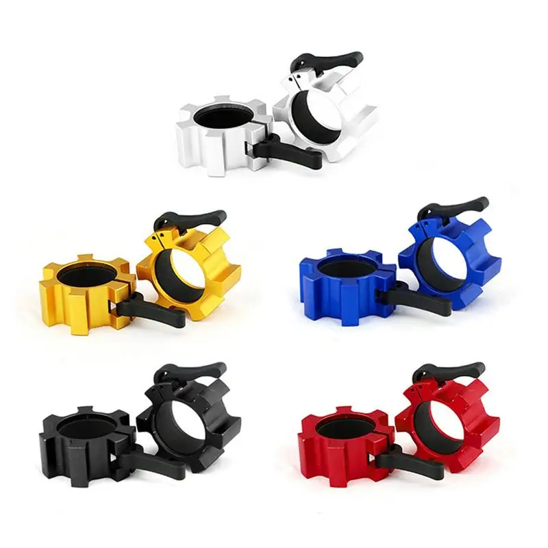 

1 Pair of Aluminum Alloy Rod Buckle Is The Austrian Rod Head Ob47/60/72/86 Barbell Buckle Circlip Card Holder Fitness Equipment