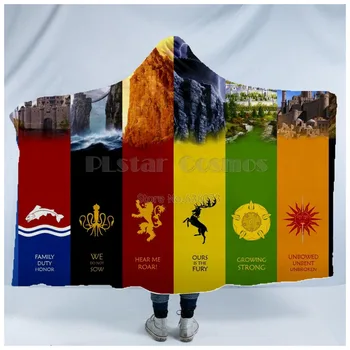 

Plstar Cosmos Game of Thrones Blanket Hooded Blanket 3D full print Wearable Blanket Adults men women Blanket style7