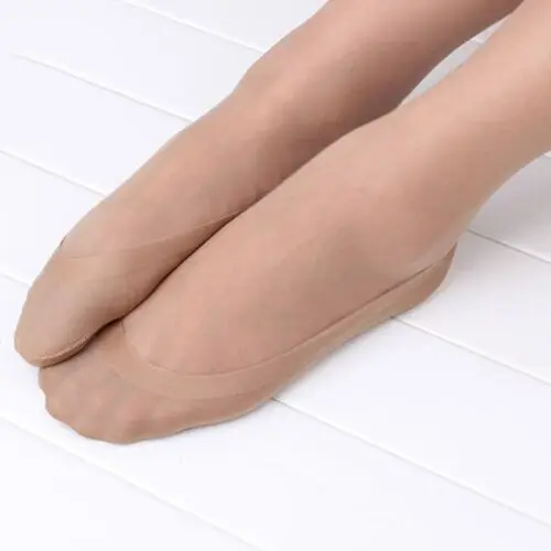 1 Pair Women Fashion Cotton Boat Socks Antiskid Invisible Liner No Show Peds Low Cut Anti skid Ice Stocks - Цвет: Deep Skin