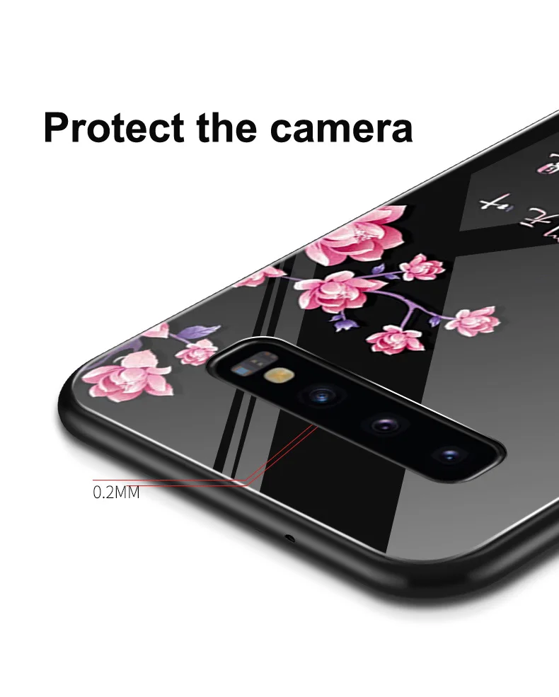 Закаленное Стекло чехол для samsung Galaxy S10 плюс Чехол Мягкий силиконовый чехол жесткий чехол для Galaxy S10+ G9750 случаях shell