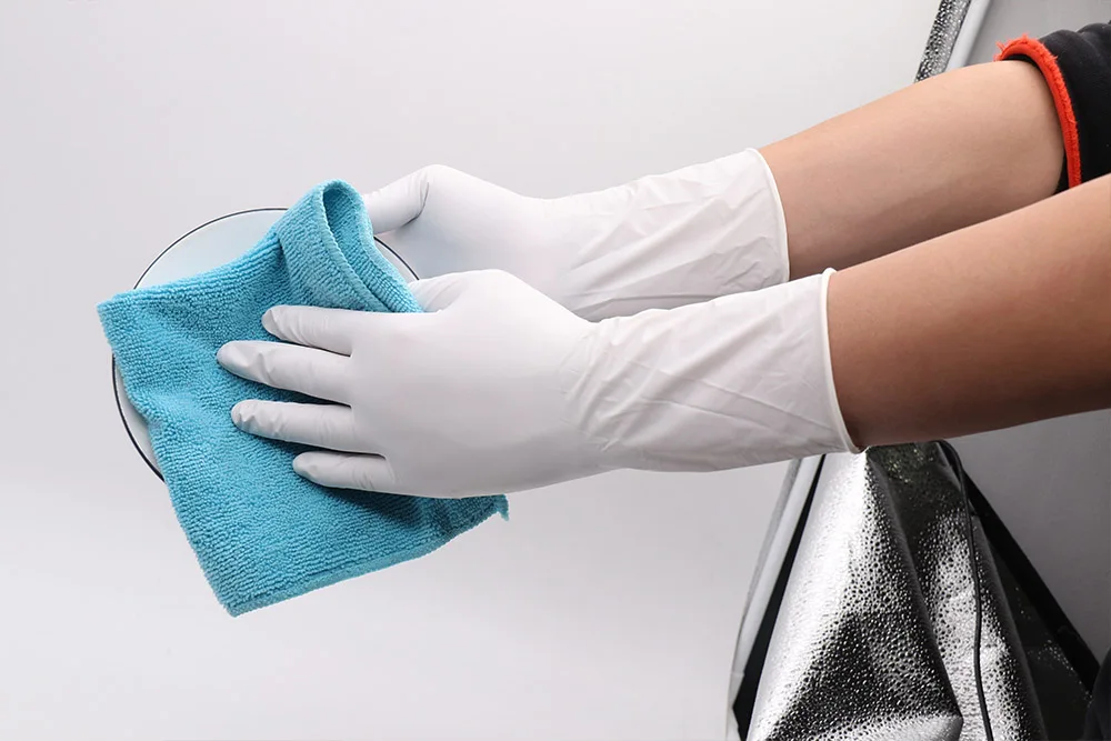 100 шт удлиненные 12 дюймов белый нитрил одноразовые резиновые перчатки толстые Duable бытовые водонепроницаемые промышленные перчатки