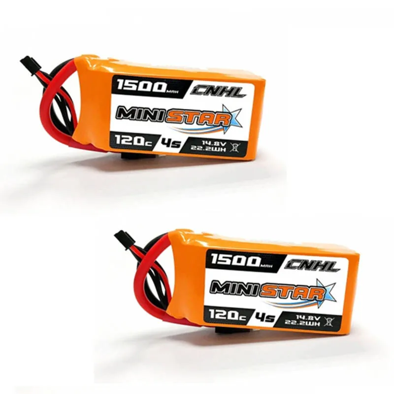 Tanie 1 2 3 sztuk CNHL MiniStar 14.8V 1500mAh 4S 120C bateria lipo akumulator XT60 wtyczka dla RC Drone modele FPV Racing część Accs