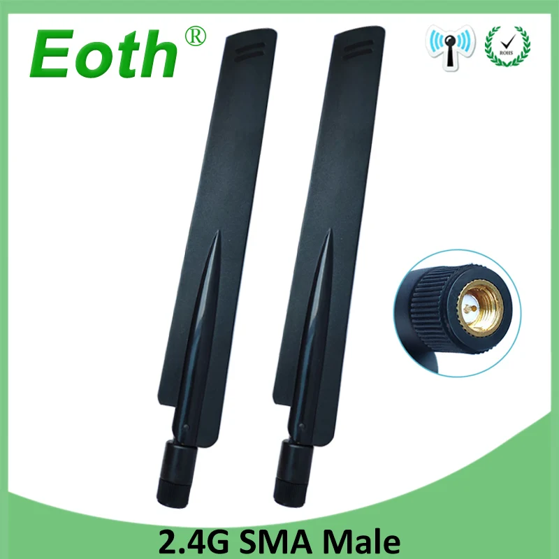 

20pcs 2.4GHz antenna real 8dBi SMA Male Connector 2.4 ghz Antena wifi antenna waterproof wi fi antenne for wireless wi-fi router