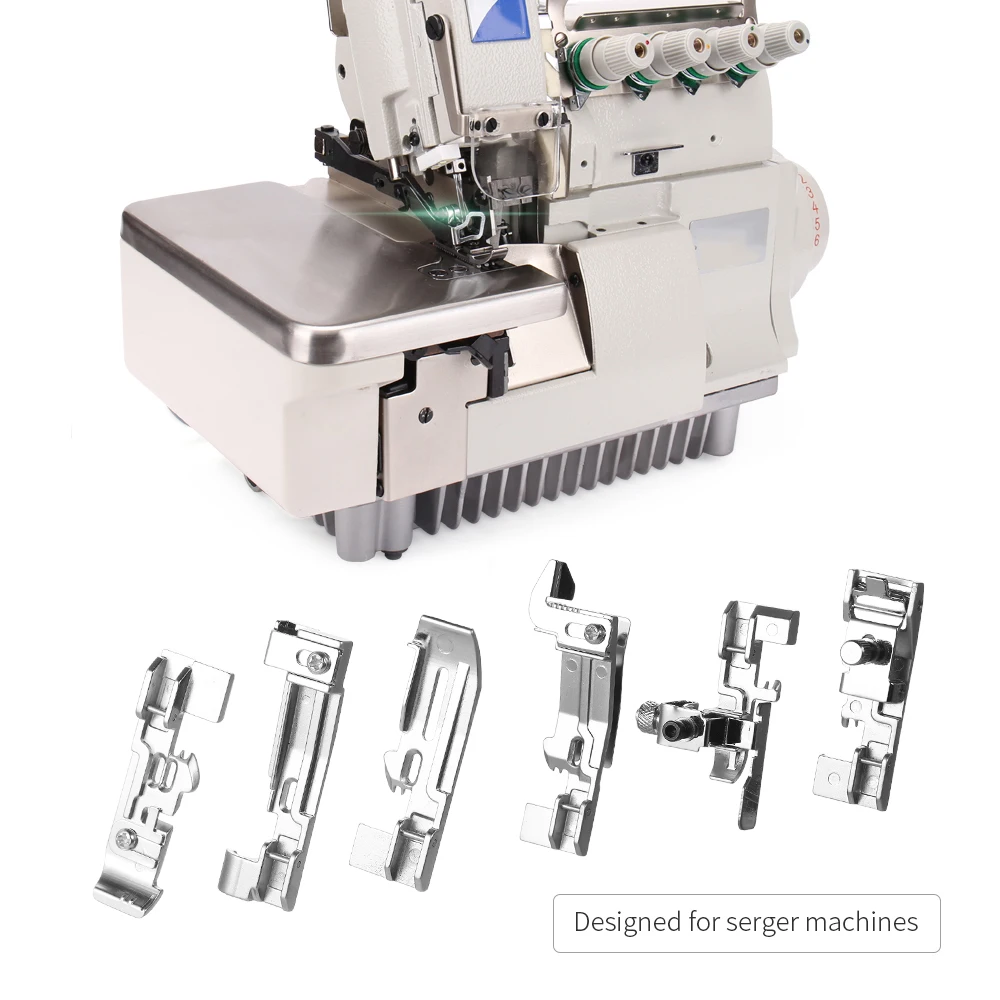 

6pcs Over lock Feet Set Professional Overlock Machine Presser Foot Kit for Singer Brother Sewing Accessories Presser Foot