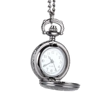 

Droppshiping Quartz Pocket Watch Alloy Chain Hollow Out Flower Flip Cover Vintage Pendant Watches for Women dg88