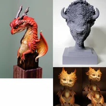 Сборка Неокрашенный масштаб 1/10 дракон(Молодежный) включает в себя 3 больших набора фигурок, старинная модель из смолы, миниатюрный набор
