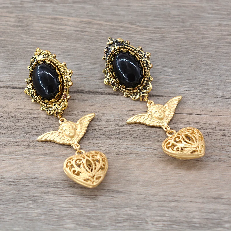 

Cute Metal Angel Heart jewelry Earrings for Ladies