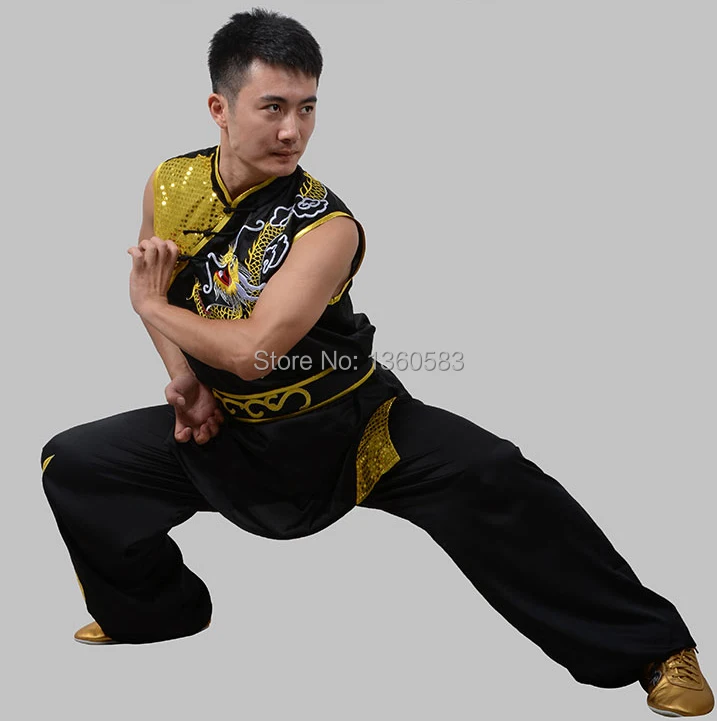 Buy Chinese Sleeveless wushu uniform Kungfu clothes