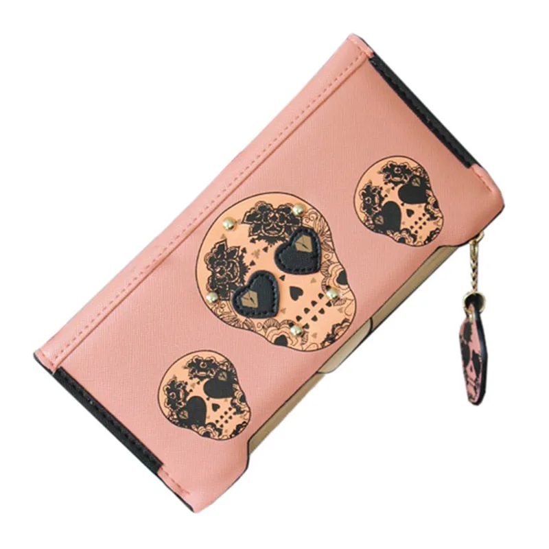 Women&#39;s Purse Women&#39;s Wristlet Softy Leather Rivets Of Metal SKULL PRINT Wallet-in Shoulder Bags ...