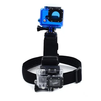 

New style 360 degree adjutable head strap fit two camera with two mounts for go pro hero7 6 5 4 3+3 2 action cam