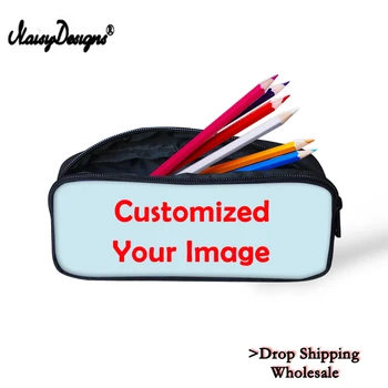 

New Fashion Custom Pattern Children Pencil Case Box Bag Cosmetic Bags for Women Stationery School Supplies Pencil Kids Pen Bags