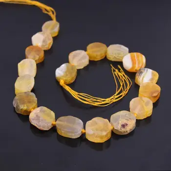 

15.5"strand Yellow Dragon Veins Agates Slab Slice Beads,Natural Onxy Stone Gems Nugget Pendant Nacklace Charms Jewelry Making