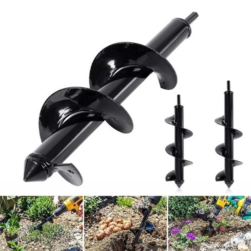 

10''/12'' Home Garden Earth Land Digging Holes Tool Drill Bit Farm Planting Auger Digging Spiral Bit For Manual Aerators