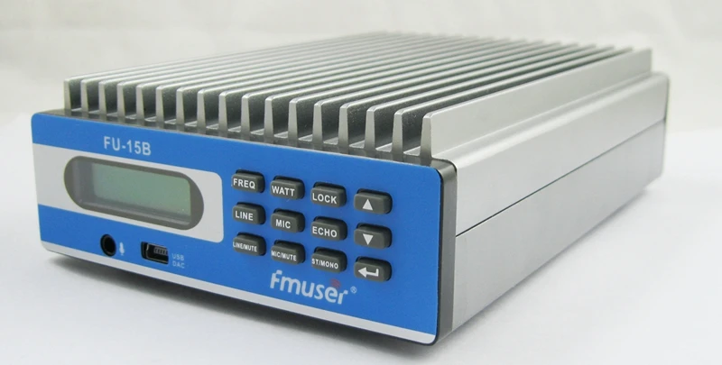 FMUSER FU 15B 15 Вт FM радиопередатчик низкой мощности дальнего радиуса трансляции для