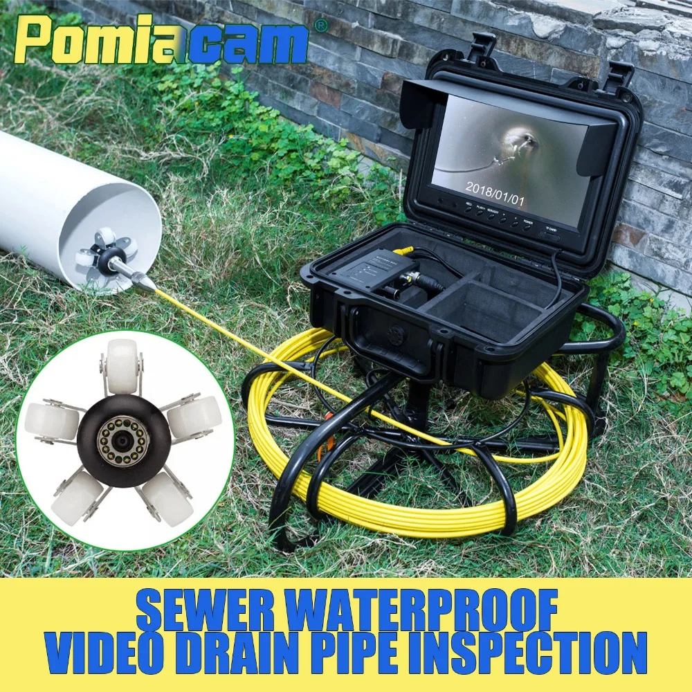 WP9600A 30 М камера для контроля слива и канализации канализационная труба видео инспекционная камера канализационная труба камера для инспекции видео