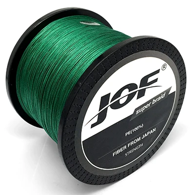 JOF 8 Strands 1000M 500M 300M PE Braided Multifilament Fishing Line Japan Multicolour Fishing Weave Extreme Super Strong Green