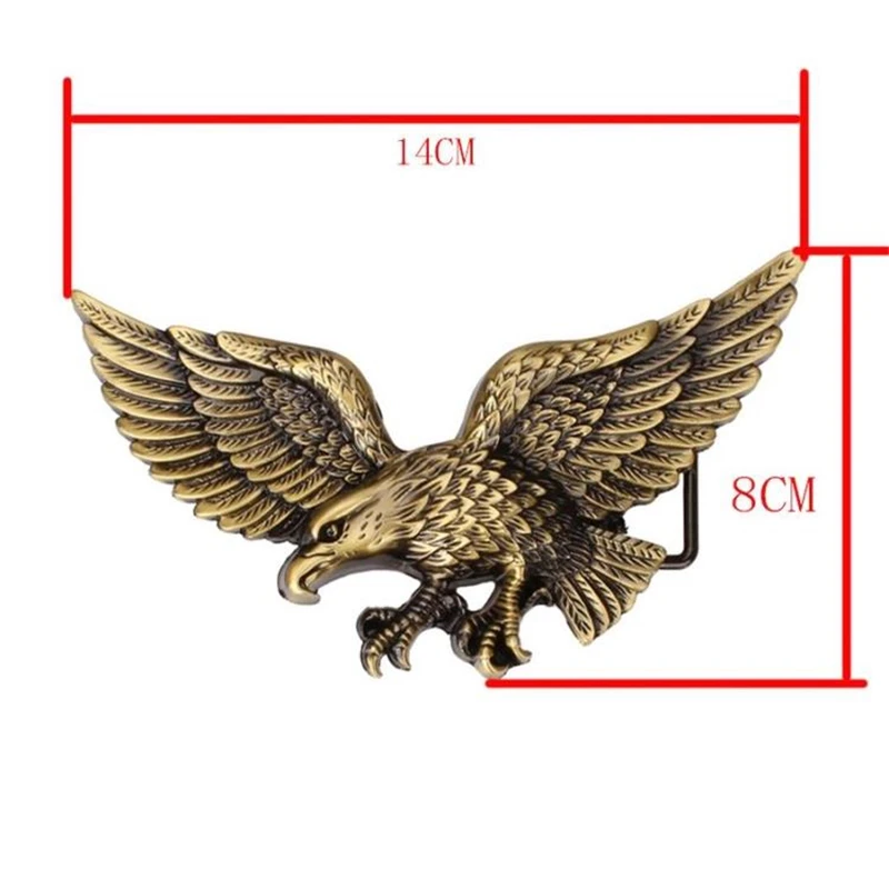Повседневный мужской ремень с золотым летающим орлом металлический hawk