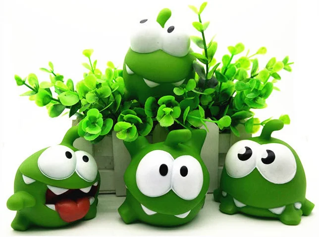 7 шт./лот см om nom Frog Cut веревка фигурка игрушки со звуком Новый в коробке лидер