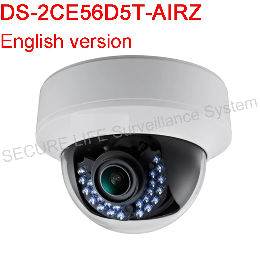 

English Version DS-2CE56D5T-AIRZ HD1080P WDR Indoor Motorized Vari-focal IR Dome Camera Analog HD output up to 1080P resolution