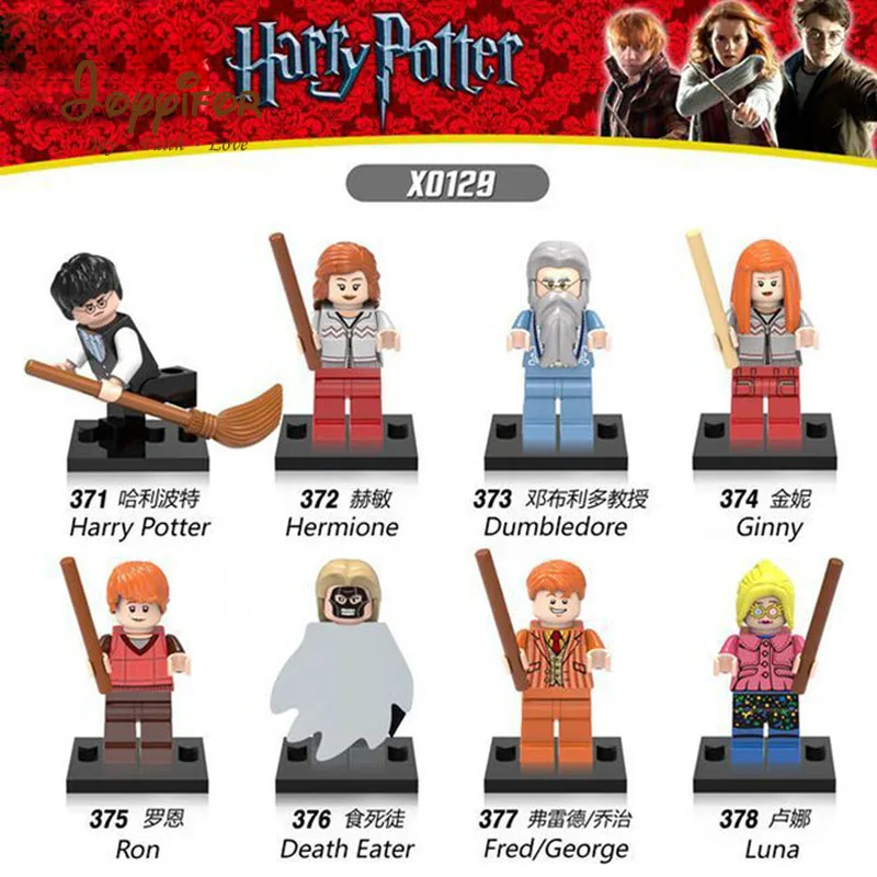 

Harry Potter Death Eater Ron Dumbledore Luna Building Blocks Figures Compatible LegoINGlys Toys Bricks for kids Gifts