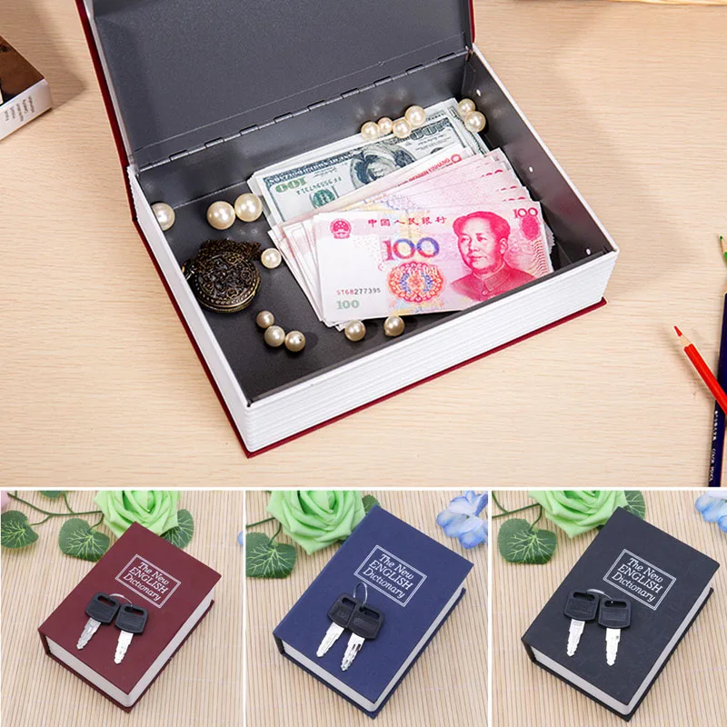 

Mini Home Security Dictionary Book Safe Cash Jewelry Storage Key Lock Box Hot