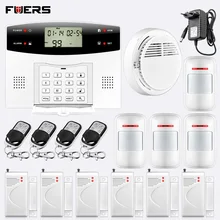 433 МГц Двойная сеть GSM PSTN дом Охранная домашняя система охранной сигнализации пожарный детектор дыма датчик двери окна комплект дистанционного управления