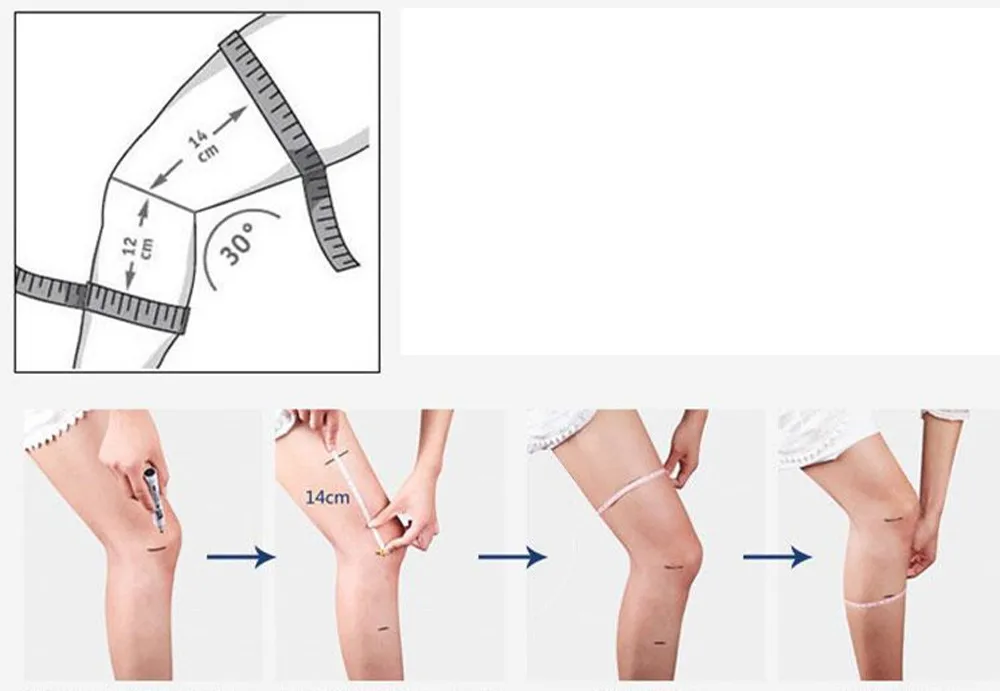 Two Pcs Knee Sleeve Compression Brace Support For Sport Joint Pain Arthritis Relief