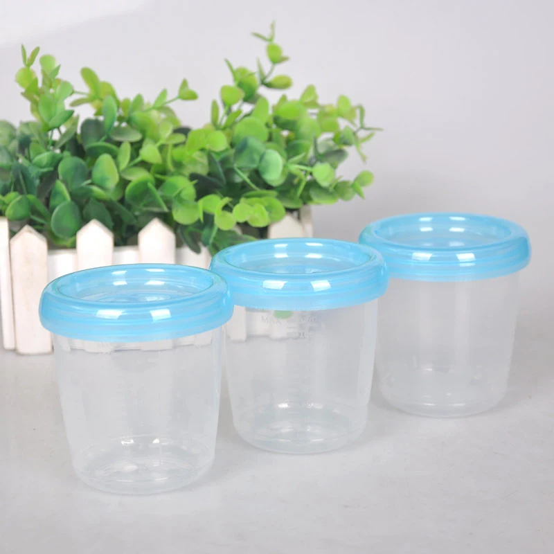 Baby Breast Milk Storage Bottle Collection Infant Newborn Food Freezer Container BPA Free Products Blue 180ml Capacity TY0379