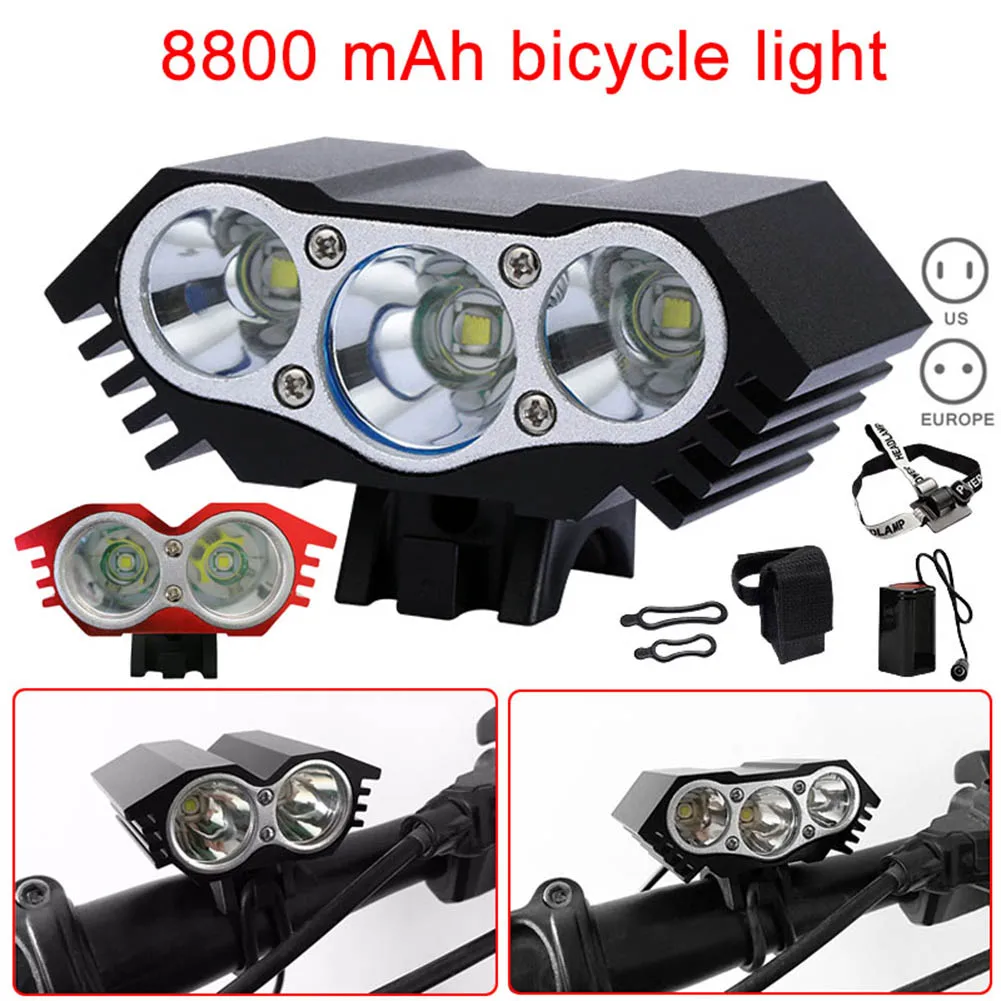 

Ship From Russia Bicycle Waterproof LED Flashlight Bicycle Accessories Headlight Bulbs Strong Light Rechargeable BB55