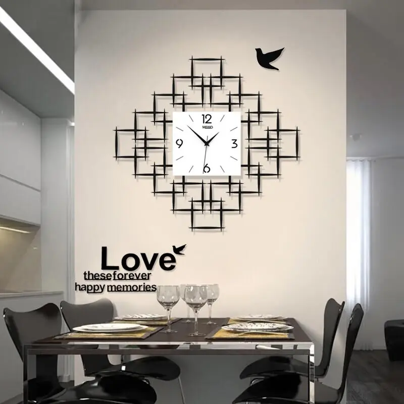 Кварцевые часы модные часы 3D большие настенные часы с наклейками на стену и фоторамкой креативный Декор для гостиной современные настенные часы